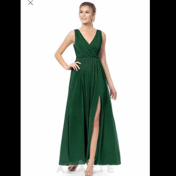 Azazie Dresses & Skirts - Azazie Tanicia Dress Dark Green